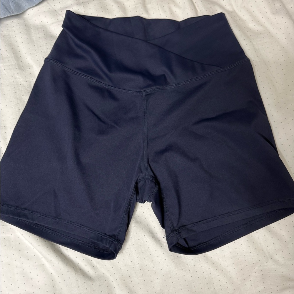 Women's Navy High-Waisted Shorts